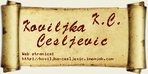 Koviljka Češljević vizit kartica